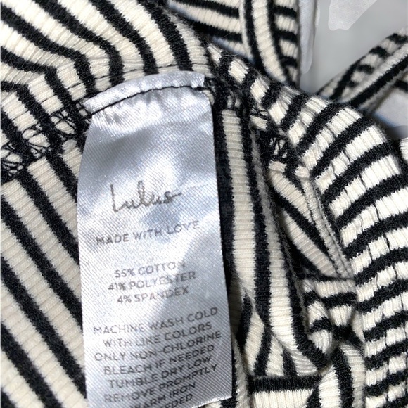 Lulus striped Black and White bodysuit - Picture 7 of 7